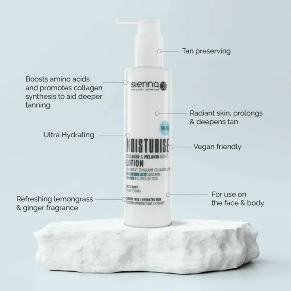 sienna x kūno losjonas su kalogenu ir melaninu