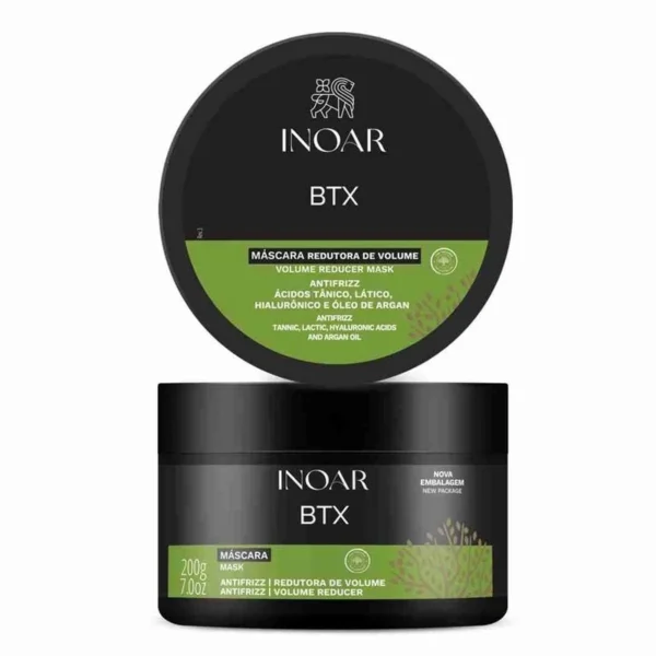 INOAR BTX Anti-Frizz Mask Plaukus Glotninanti Kaukė 200 g - Image 3