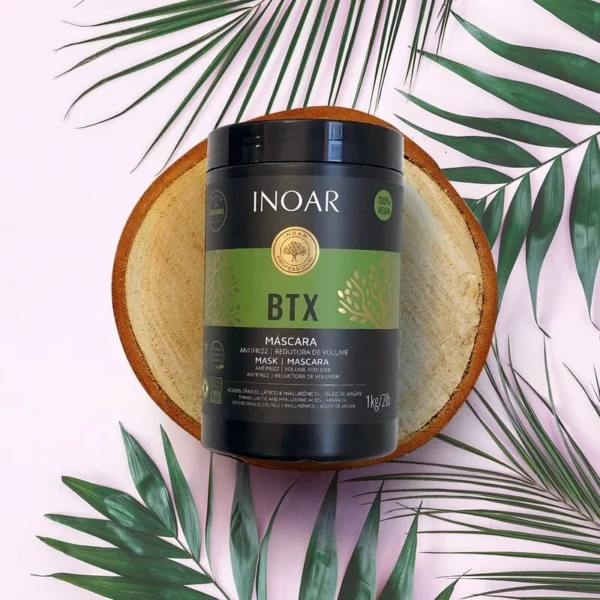 INOAR BTX Anti-Frizz Mask Plaukus Glotninanti Kaukė 200 g - Image 4