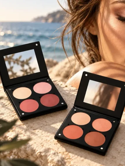 Make Up Atelier 4 Spalvų Akių Šešėliai Skaistalai Paletė BL3DS