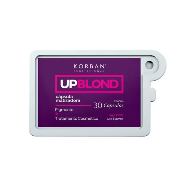 KORBAN-UPBLOND-MASK-PLAUKU-KAUKE-60-G-1 KORBAN Up Blond Tonuojanti Kaukė Šviesiems Plaukams 6 vnt - Image 3