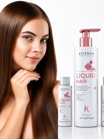KORBAN Liquid Hair Blizgesio Tiesinimo Efekto Procedūra