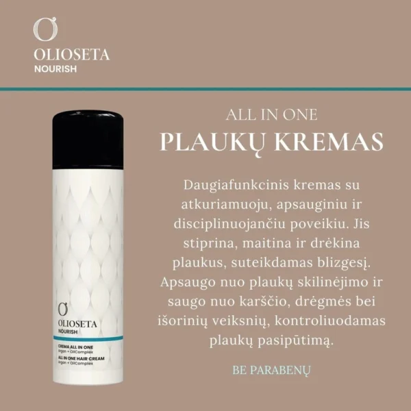 BAREX All In One Plaukų Kremas OLIOSETA NOURISH - Image 3