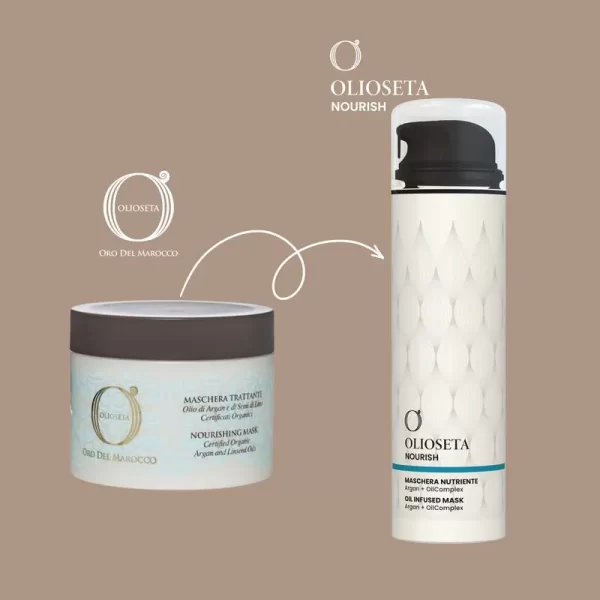 olioseta nourish nauja plaukų kremo pakuotė