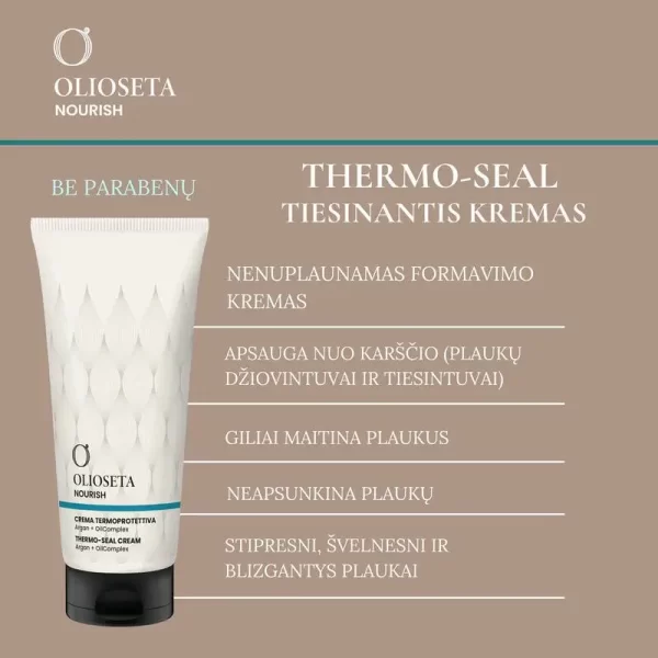 olioseta tiesinamasis plaukų kremas