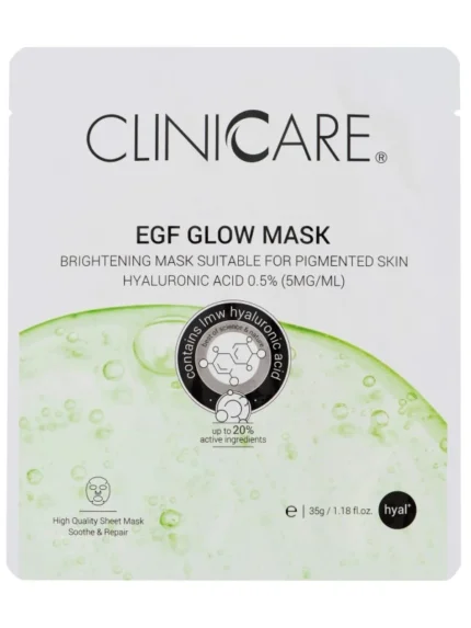 CLINICCARE EGF Glowspindesio suteikianti kaukė