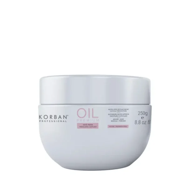 korban-oil-premium-drekinanti-plauku-kauke-250-g korban oil premium mask drėkinanti plaukų kaukė