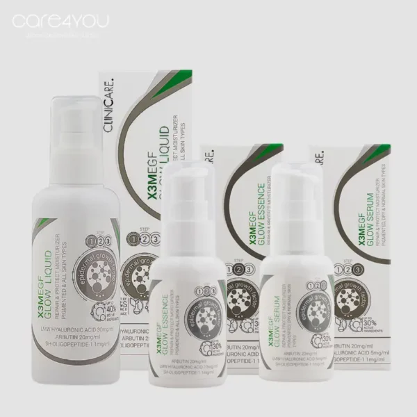 CLINICCARE Glow Essence Moisturizer X3M EGF Spindesio Suteikianti Drėkinamoji Esencija Lucone