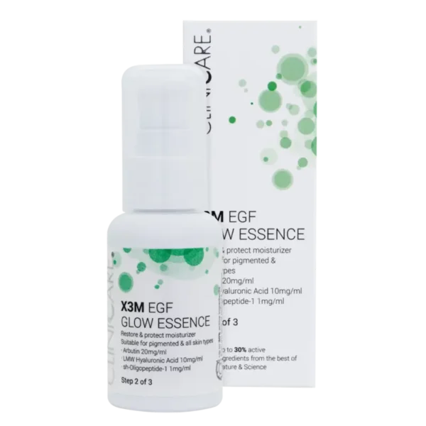 CLINICCARE Glow Essence Moisturizer X3M EGF Spindesio Suteikianti Drėkinamoji Esencija Lucone
