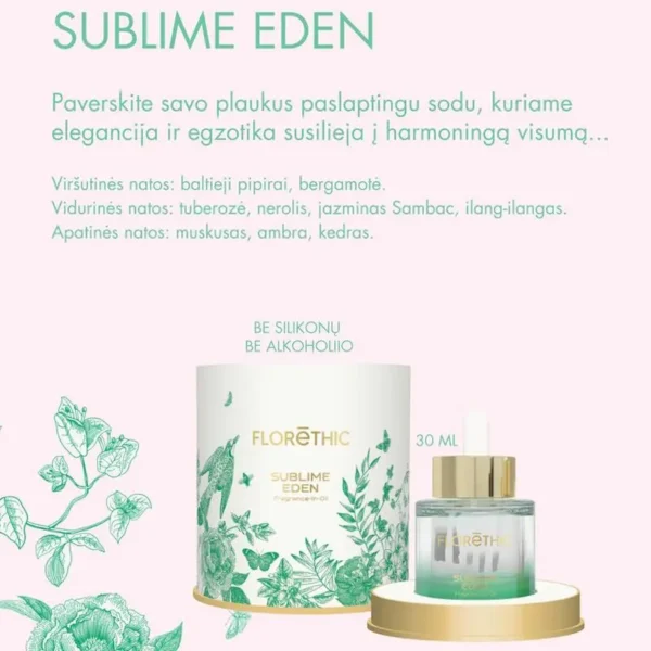 Aliejiniai plaukų kvepalai Sublime Eden