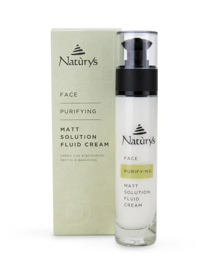 Naturys Mat Solution Fluid Cream Matinė emulsija veidui
