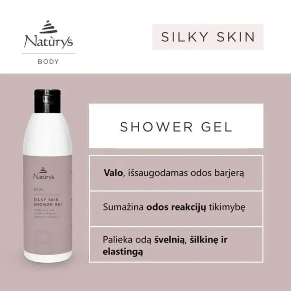 NATURYS Dry Silky Skin Shower Gel Dušo gelis