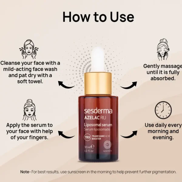 SESDERMA Azelac Ru Serumas Pigmentuotai Odai 30 ml - Image 3