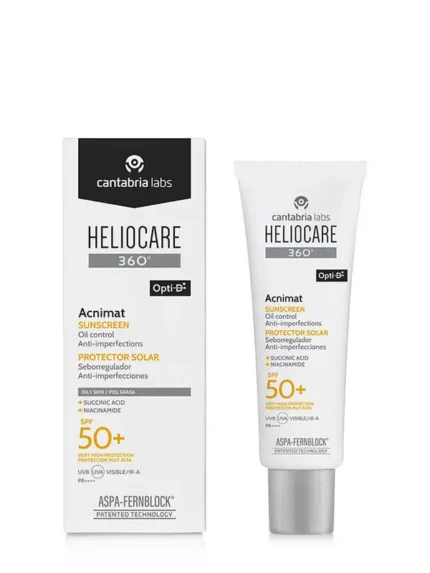 HELIOCARE 360 Acnimat SPF 50+ Aknės Paveiktai Odai