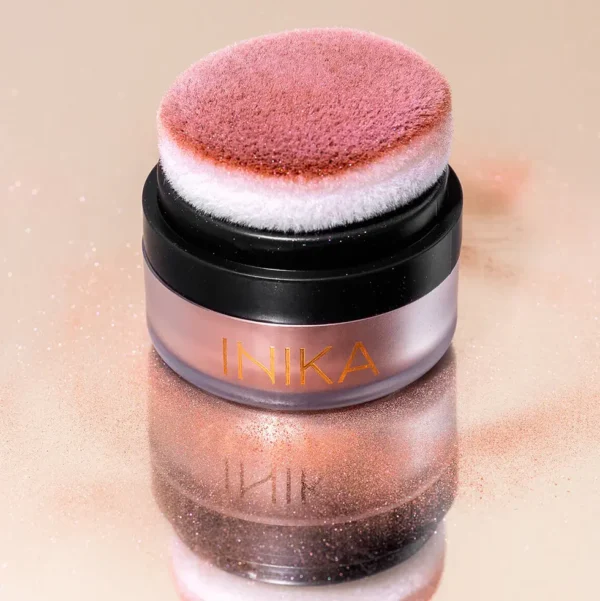INIKA Organic Mineral Blush Puff Pot Mineraliniai Skaistalai 3 g - Image 4