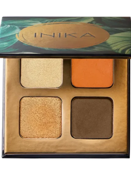 INIKA Organic Quad Eyeshadow Palette Šešėlių Paletė SUNSET