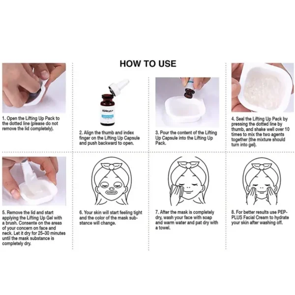 PEPPLUS Lifting Up Pack Greito Poveikio Standinanti Kaukė