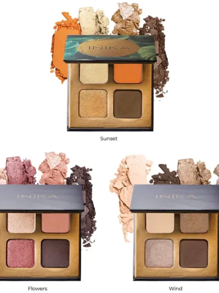 INIKA Organic Quad Eyeshadow Palette Akių Šešėlių Paletė WIND
