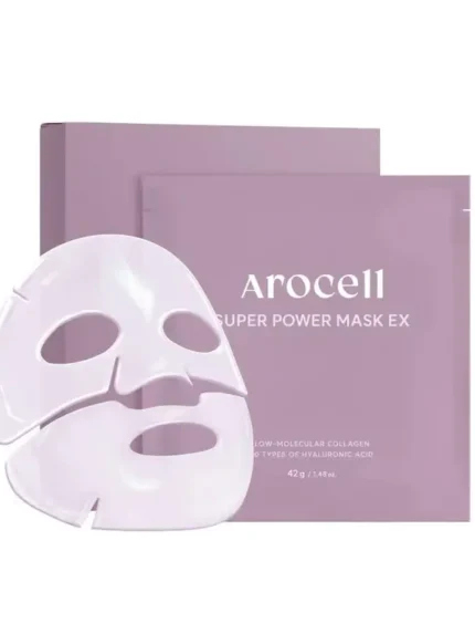 AROCELL Super Power Mask EX Lakštinė Kaukė Su Kolagenu