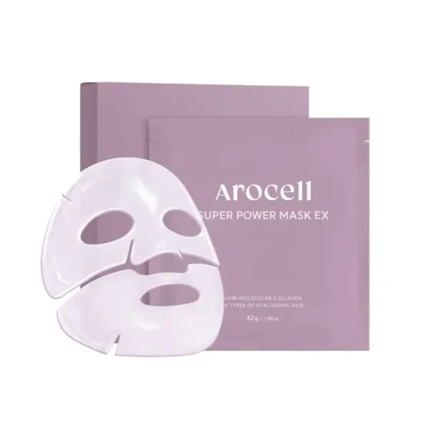 Arocell-veido-kauke-super-power-mask-ex-lucone-beauty-shop AROCELL Super Power Mask EX Lakštinė Kaukė Su Kolagenu