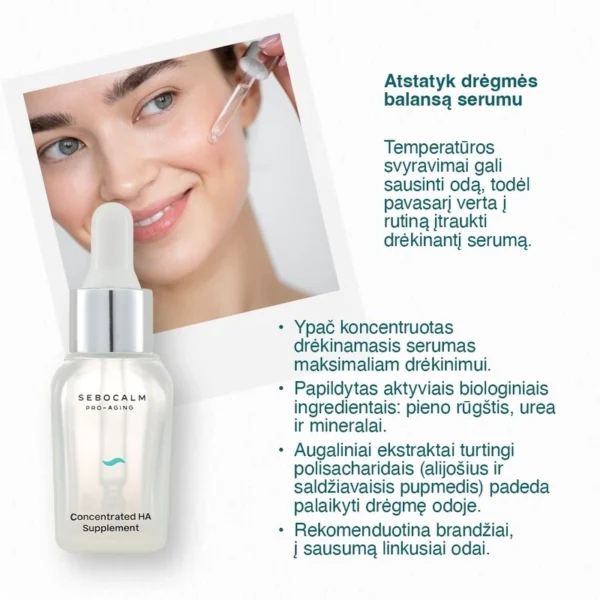 SEBOCALM Koncentruotas Drėkinamasis Serumas HA 23 ml